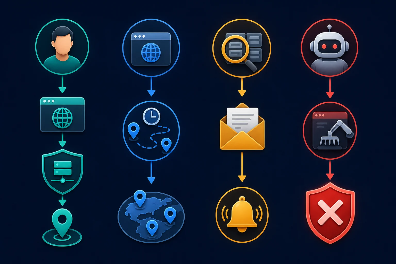 Decision flow for authorized Craigslist posting, regional QA, and saved-search monitoring