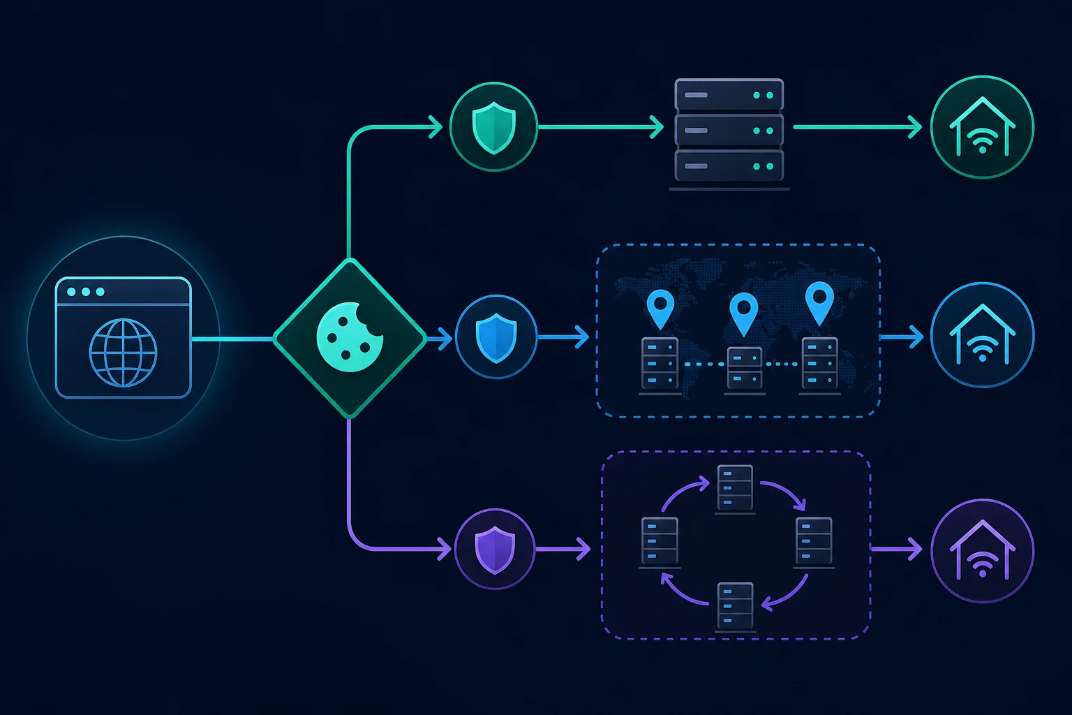 Decision flow for choosing an ISP or residential Instagram proxy