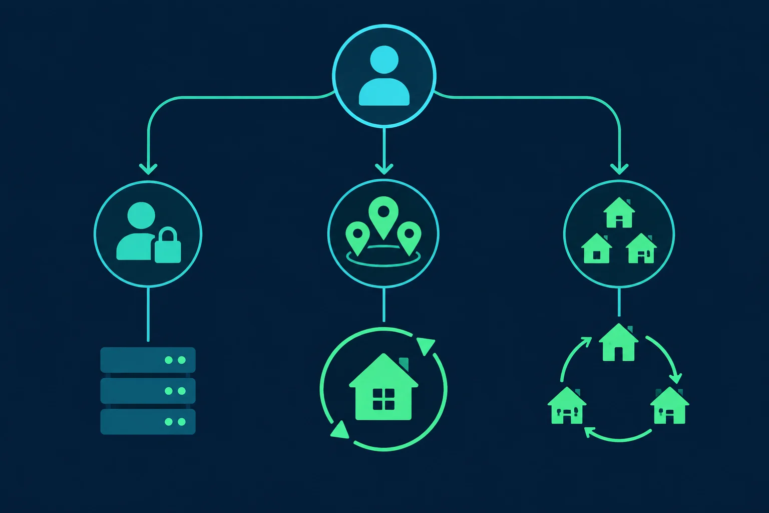 Decision flow for choosing an ISP, sticky residential, or rotating residential proxy for a Playwright MCP agent