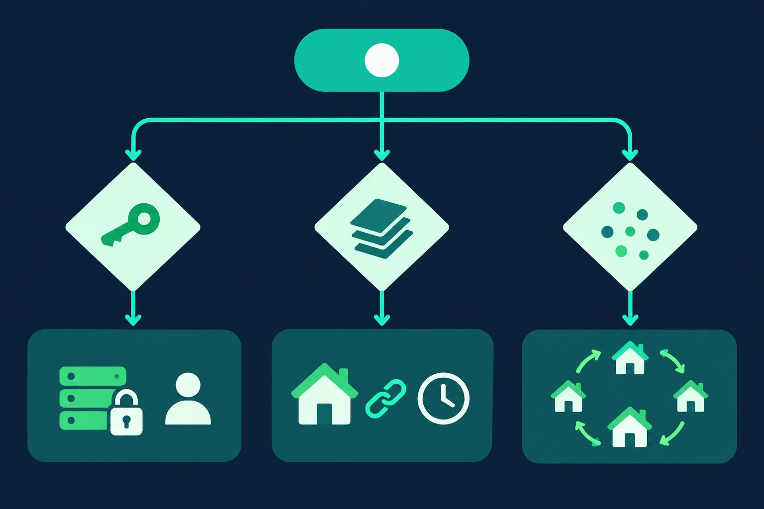 Decision flow for choosing ISP proxies, sticky residential sessions, or rotating residential proxies for AI agent tasks